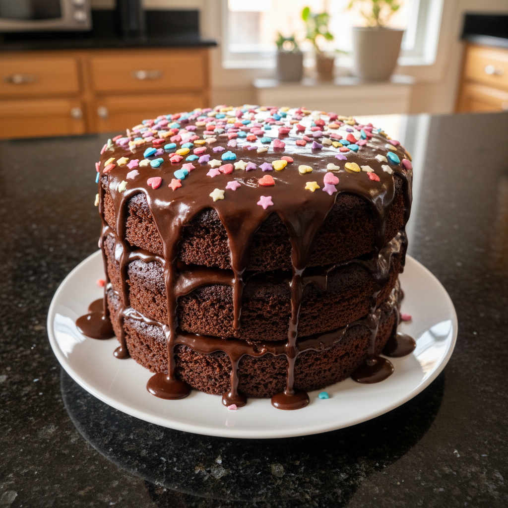 Gâteau à Étages Chocolaté Amusant de Galentine