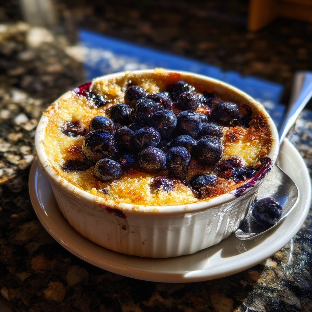 Gratin d’avoine citron myrtilles