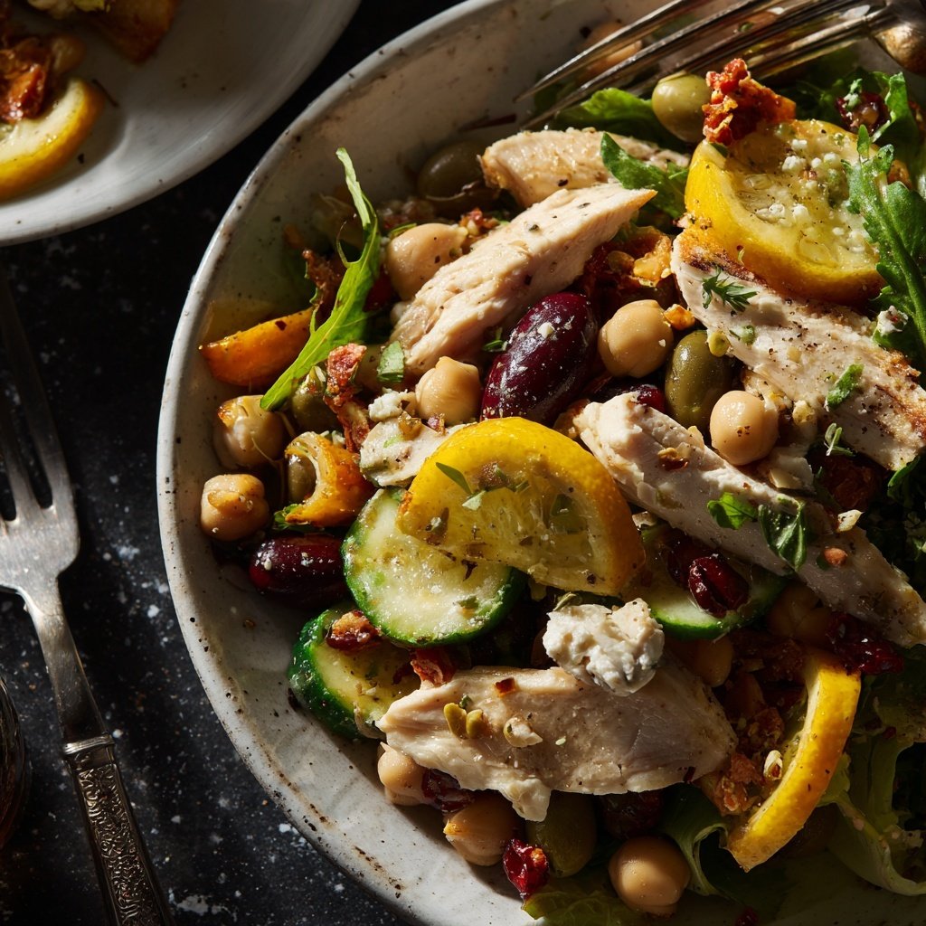 Salade spa hiver poulet citron