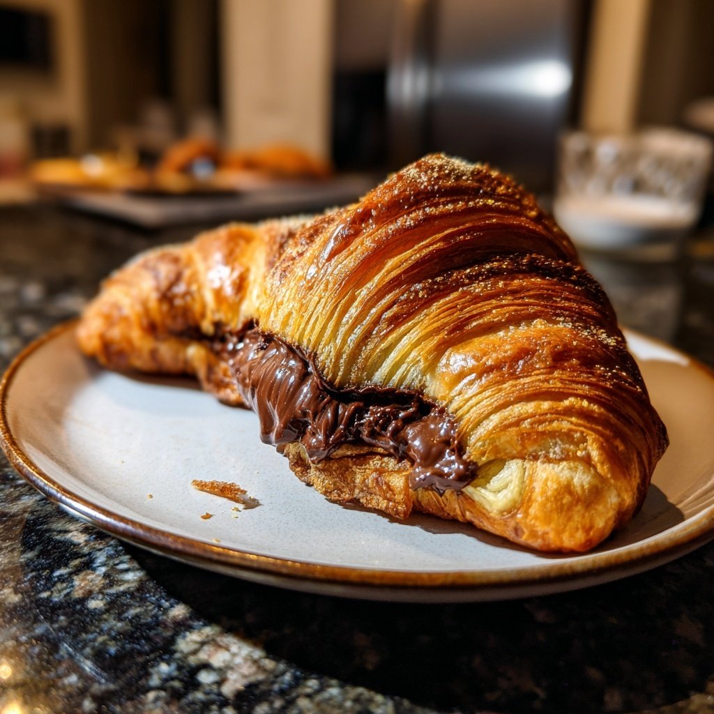 Croissant au chocolat parfum citron