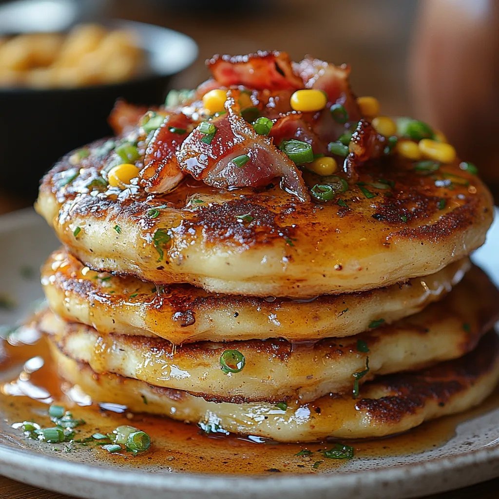 Pancakes de maïs au jalapeño et au cheddar avec bacon : Une Recette Incroyable Ultime