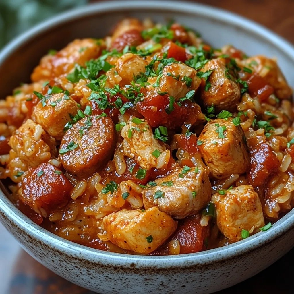 <p>Jambalaya au poulet et à la saucisse à l’autocuiseur : Une Recette Incroyable Ultime</p>