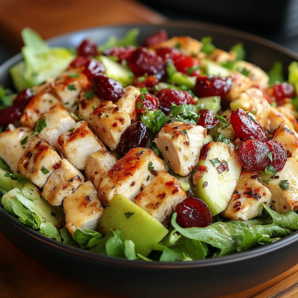 Salade de Poulet aux Pommes et Canneberges : Une Recette Inoubliable Ultime