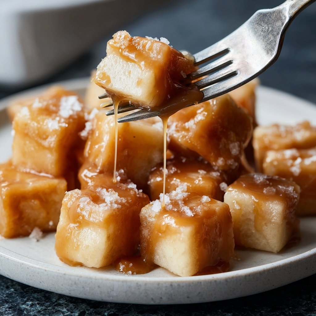 Cubes de pomme poire au caramel léger