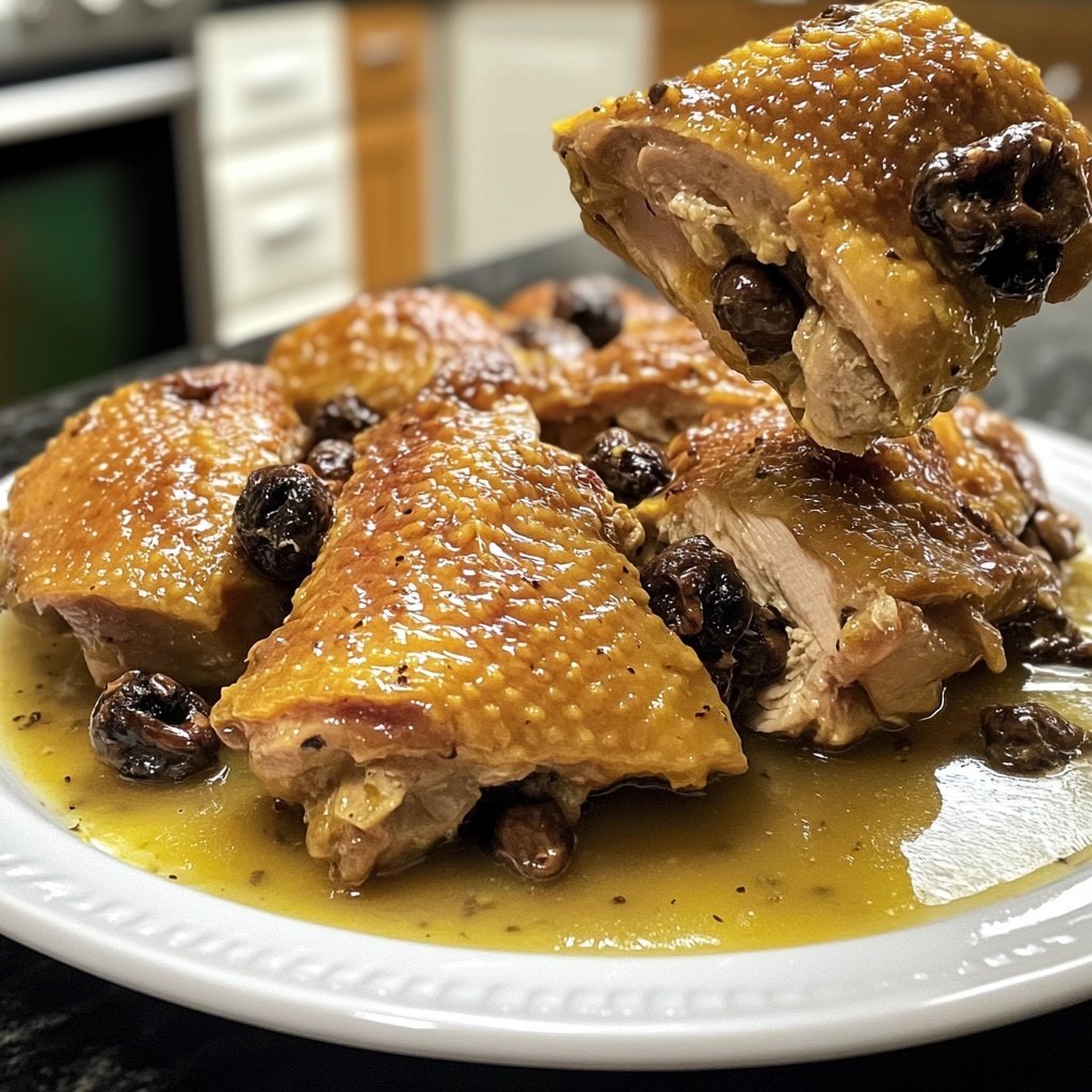 Poularde au vin jaune et morilles