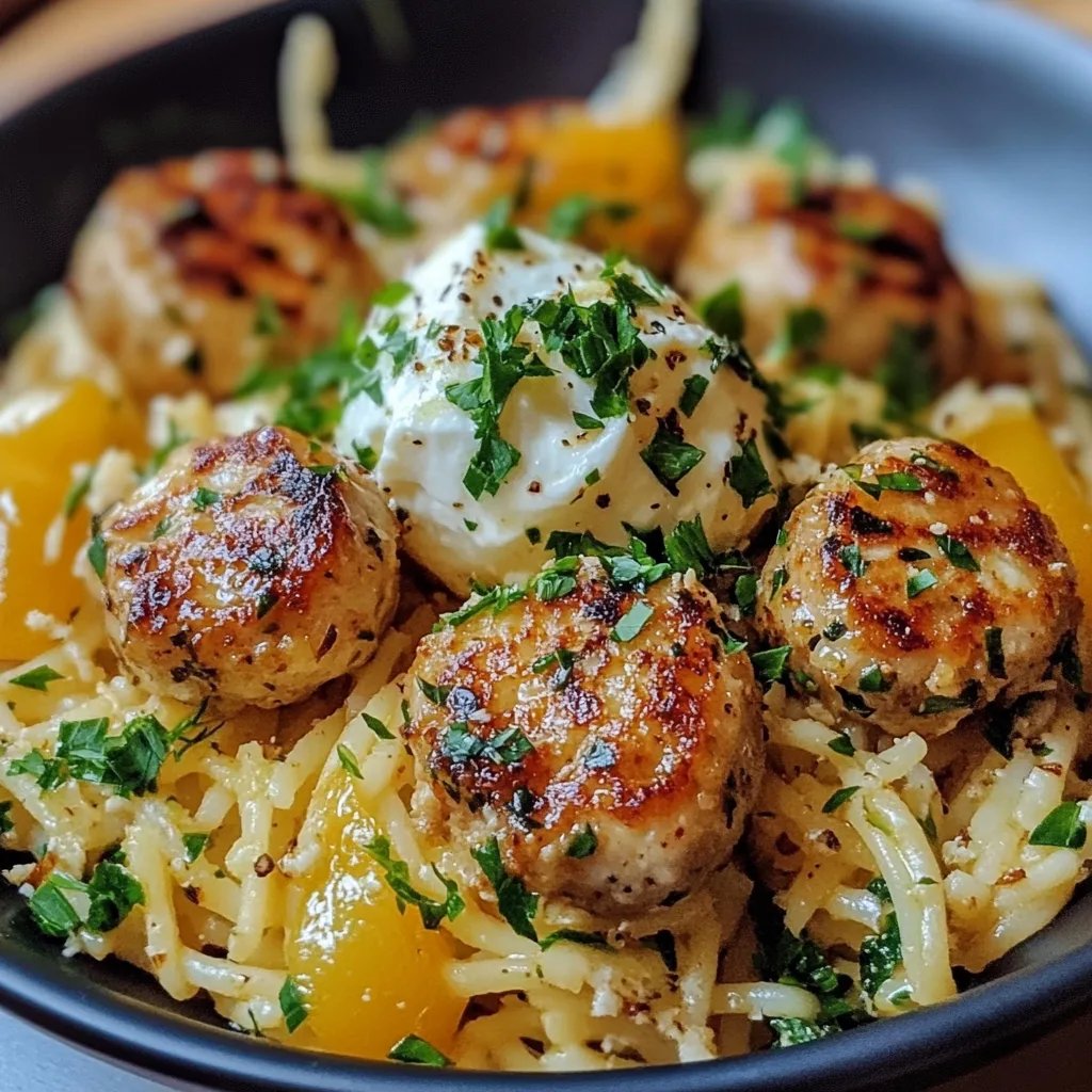 Boulettes Grecques & Orzo Citronné avec Crème de Feta : Une Recette Incroyable Ultime