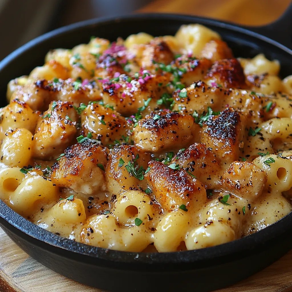 Poêle de Mac & Cheese au Poulet Glacé au Miel : Une Recette Incroyable Ultime