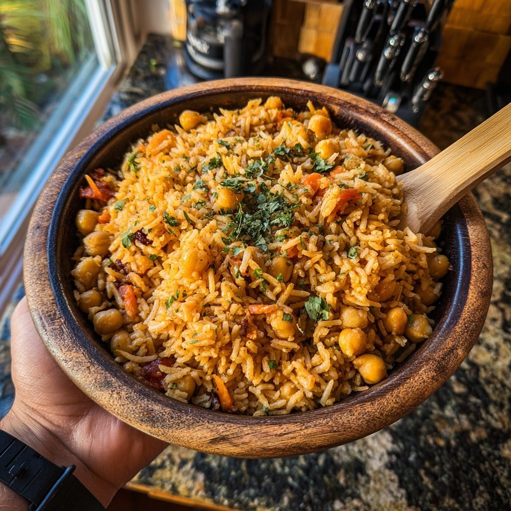 Riz arroz gandules sofrito pois chiches