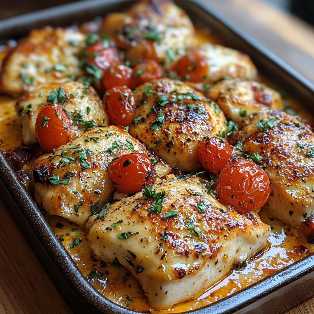 Poulet aux Tomates et à l’Ail avec Mozzarella : Une Recette Incroyable Ultime