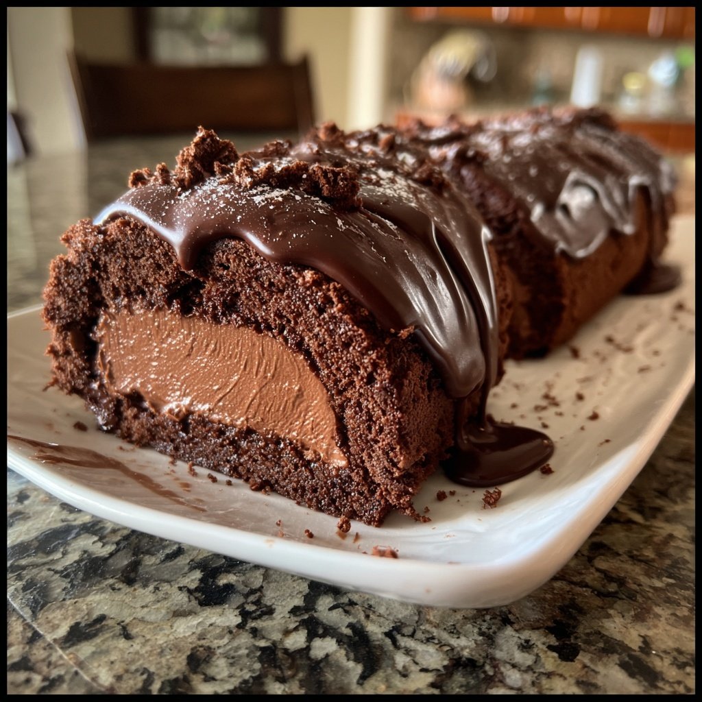 Recette traditionnelle de bûche de Noël au chocolat