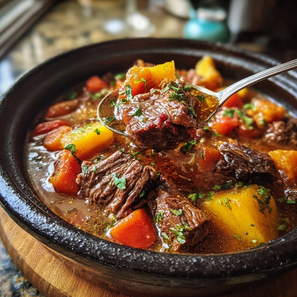 Ragoût bœuf légumes racines simple