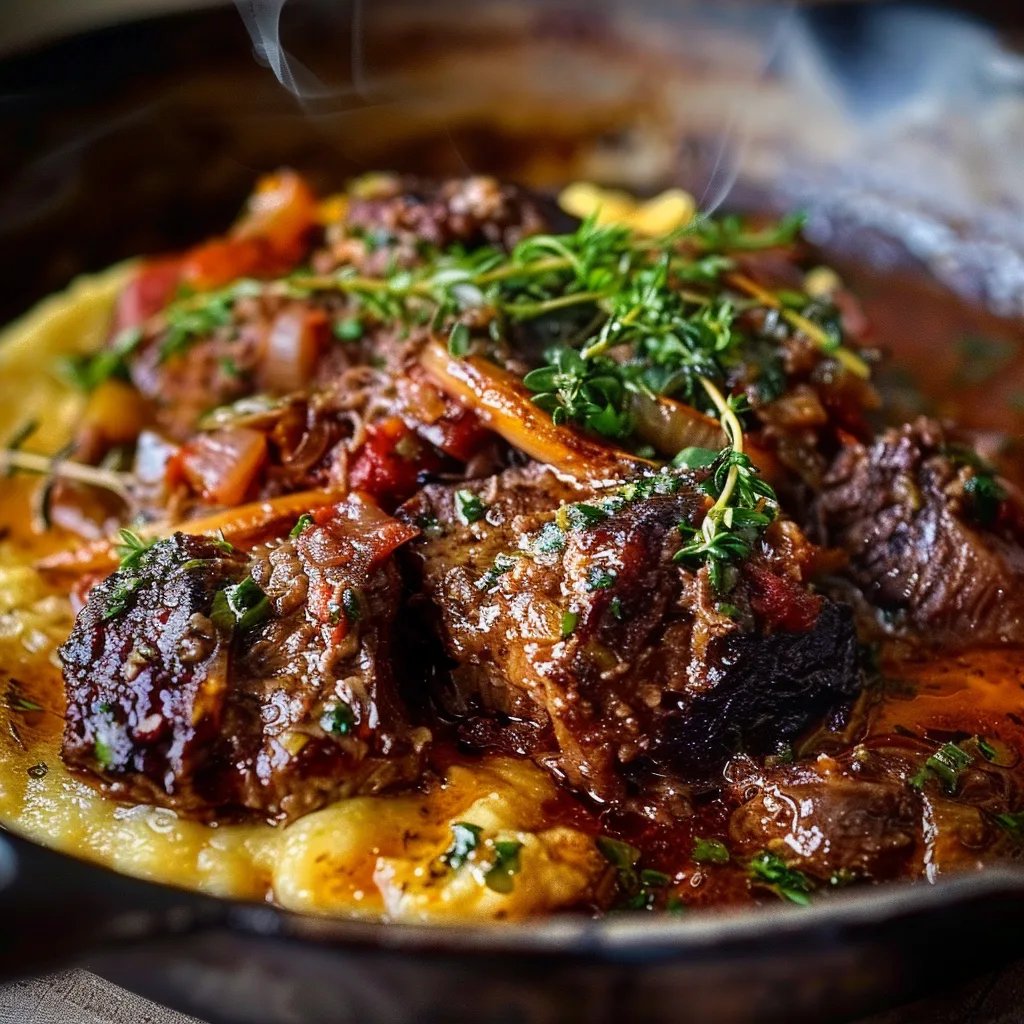 Rôti de bœuf avec polenta