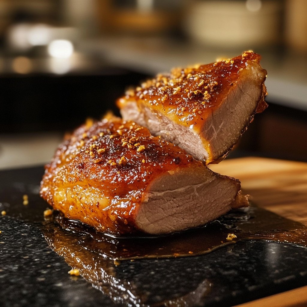 Magret de canard au miel et épices