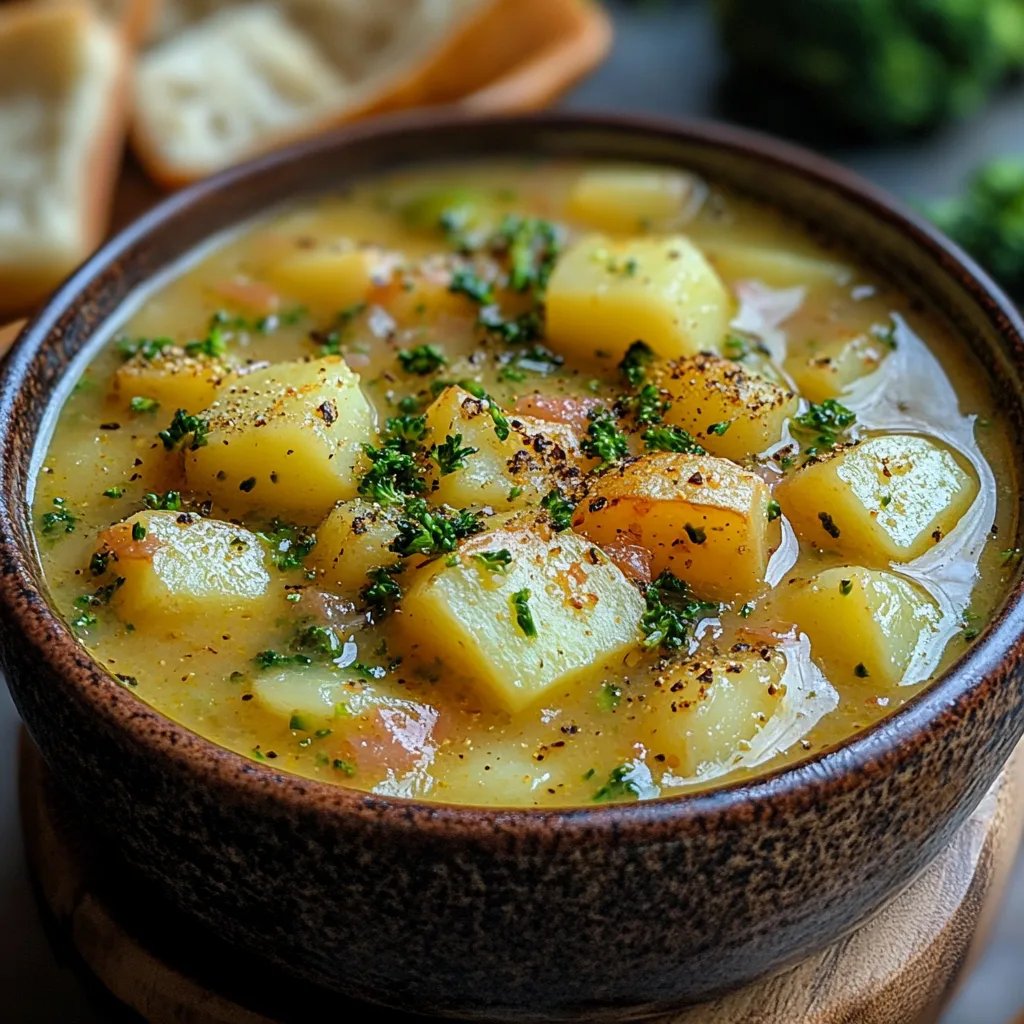 Soupe de Pommes de Terre, Brocoli et Cheddar à la Mijoteuse : Une Recette Incroyable Ultime
