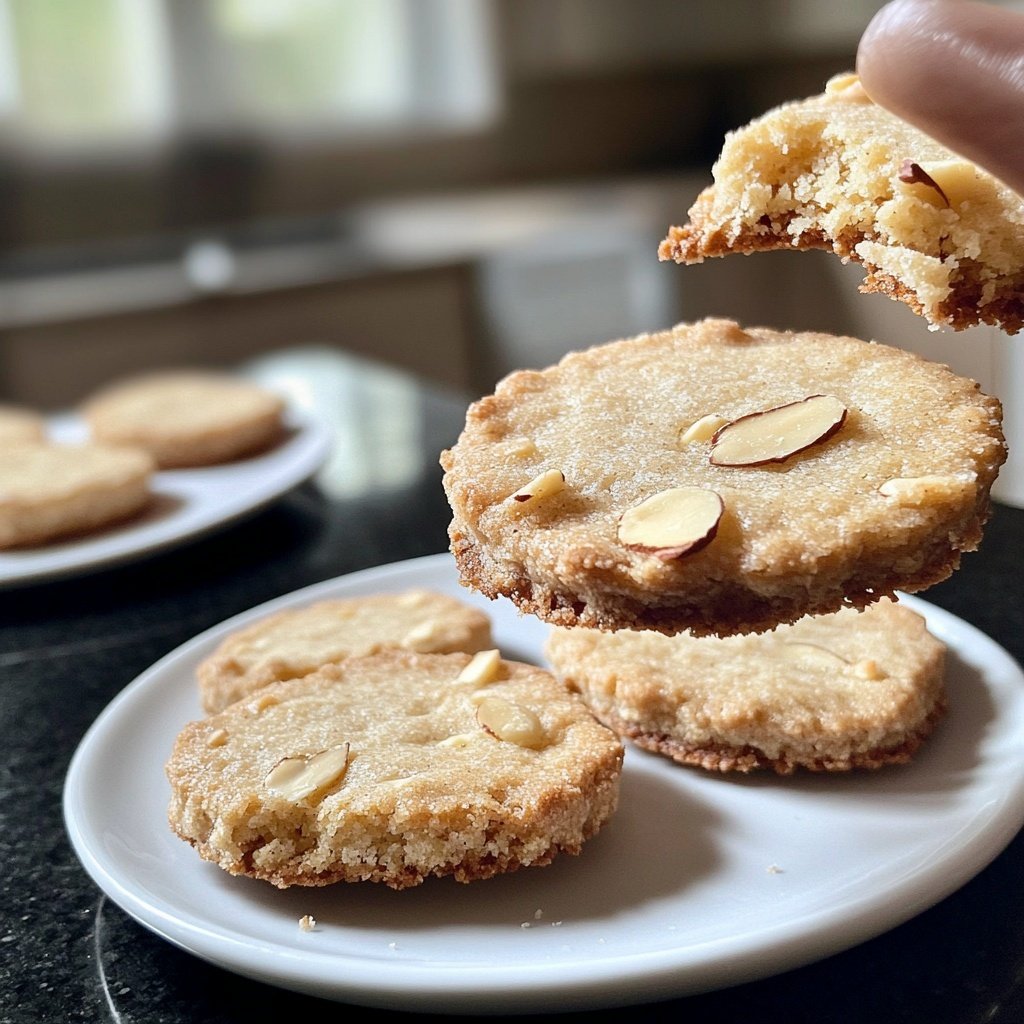 Délicieux sablés aux amandes faits maison, polvorones, pour Noël