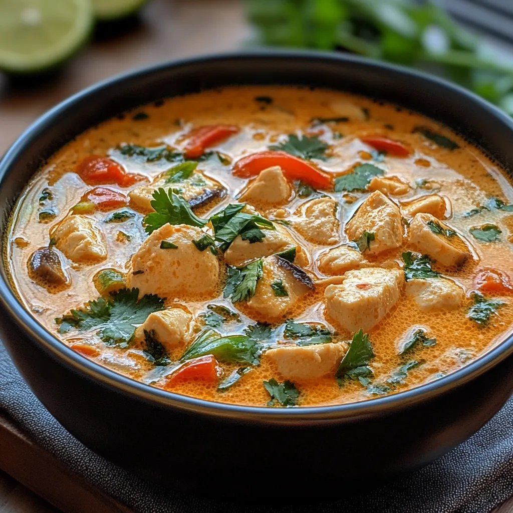 Soupe Thaïe au Poulet et Lait de Coco : Une Recette Incroyable Ultime