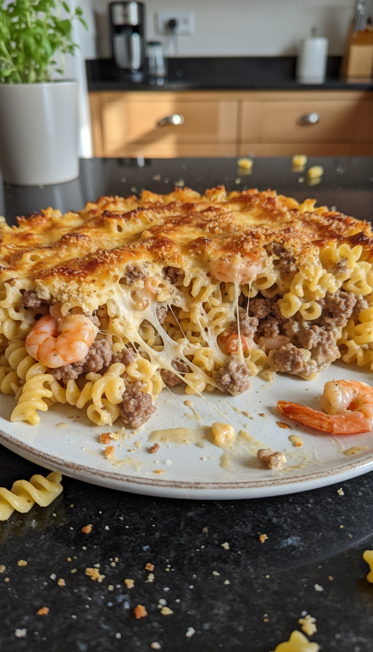 Gratin de Pâtes Surf and Turf