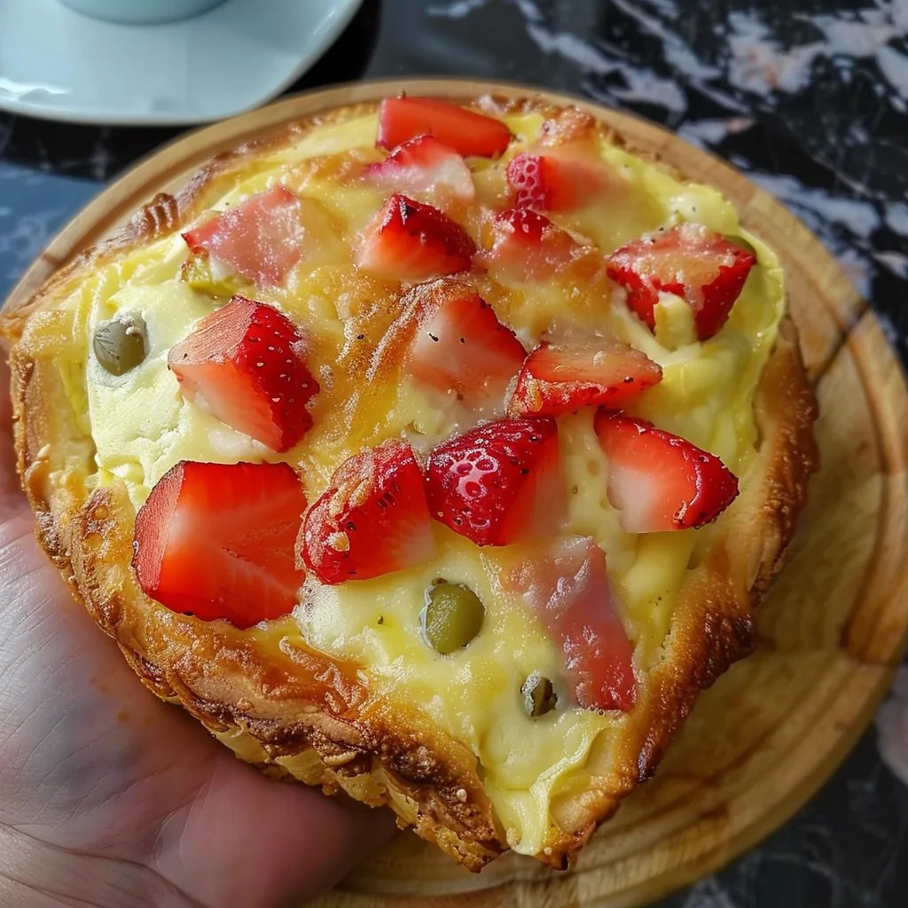 Tarte à la crème avec fromage à raclette