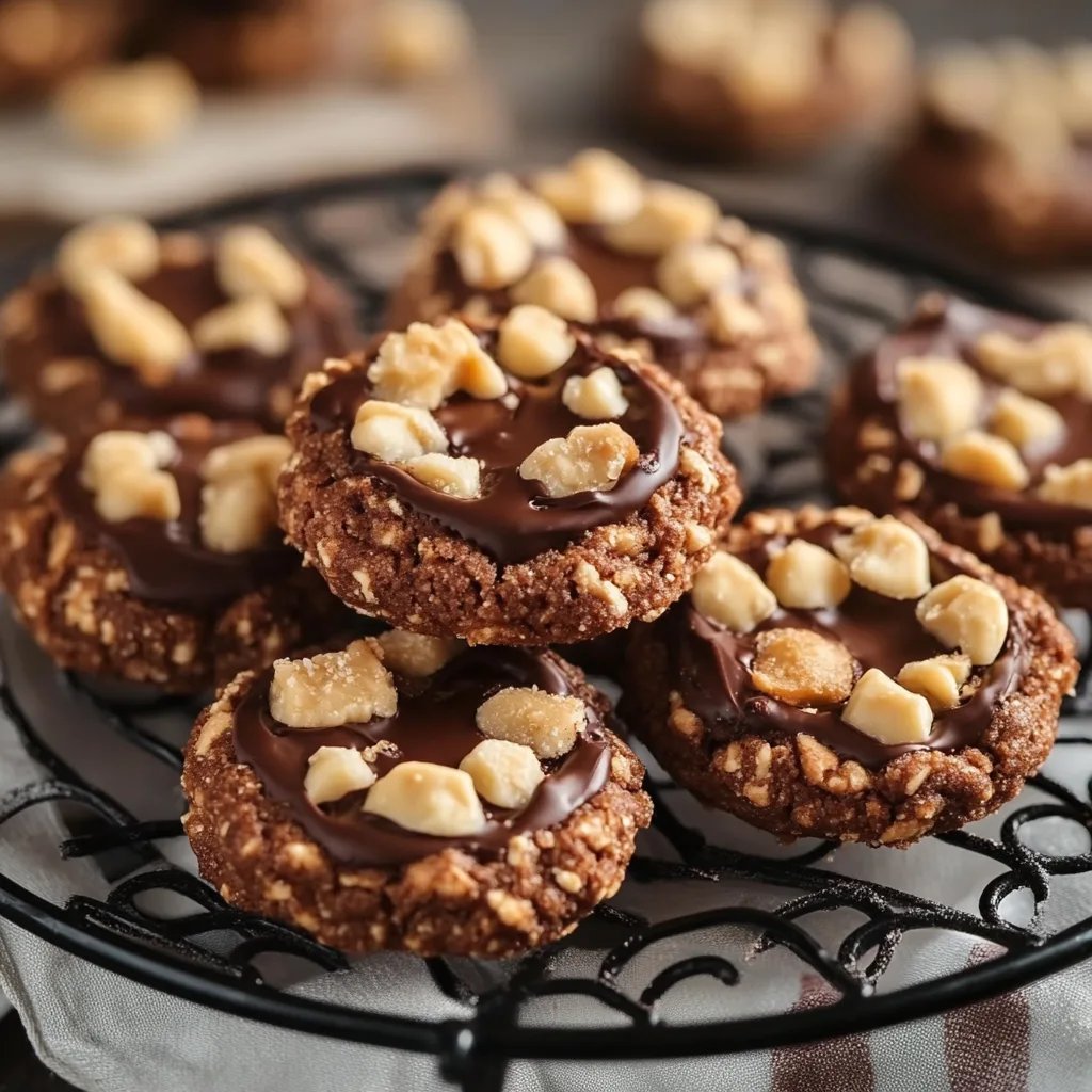 Cookies empreinte au chocolat et noisette