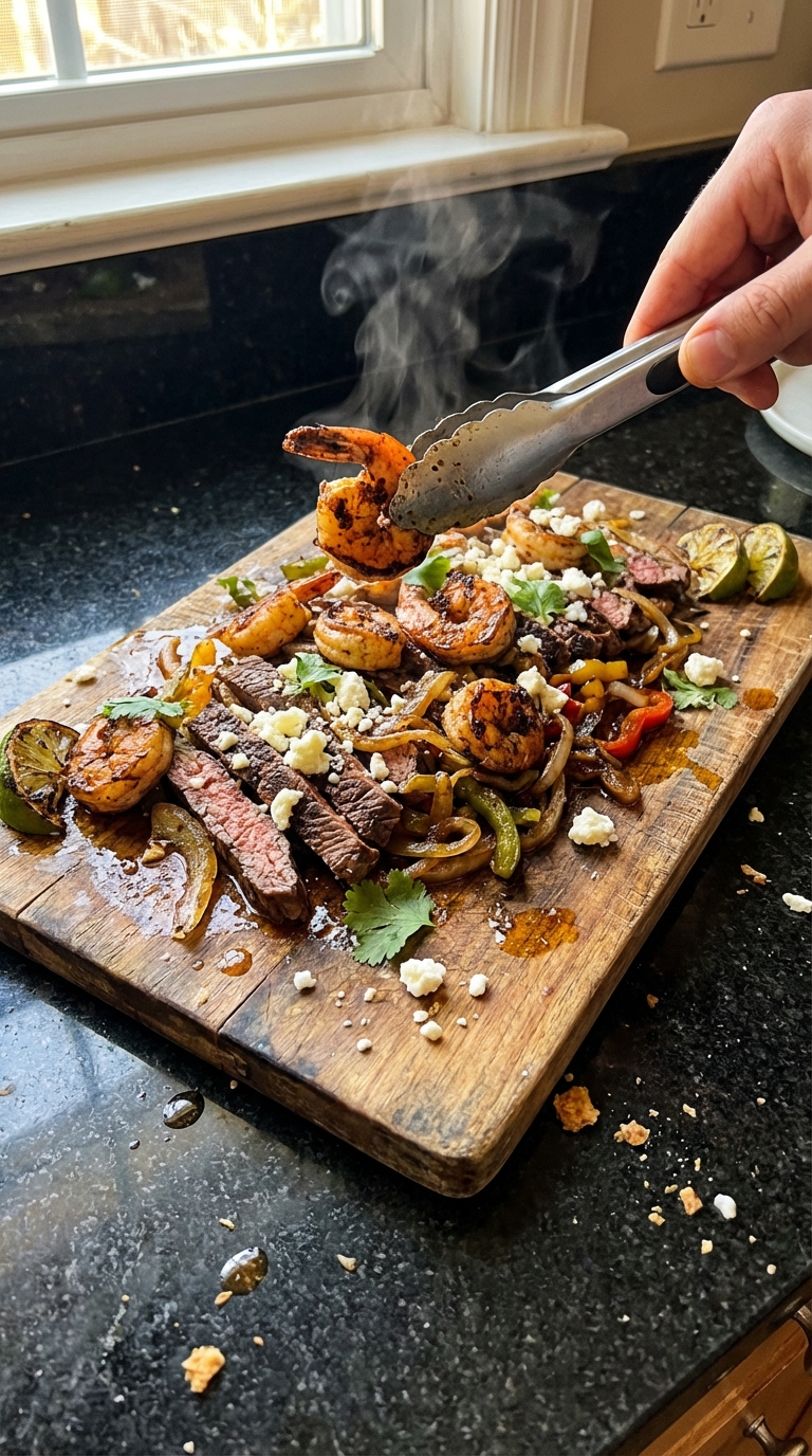 Fajitas Surf and Turf Grésillantes
