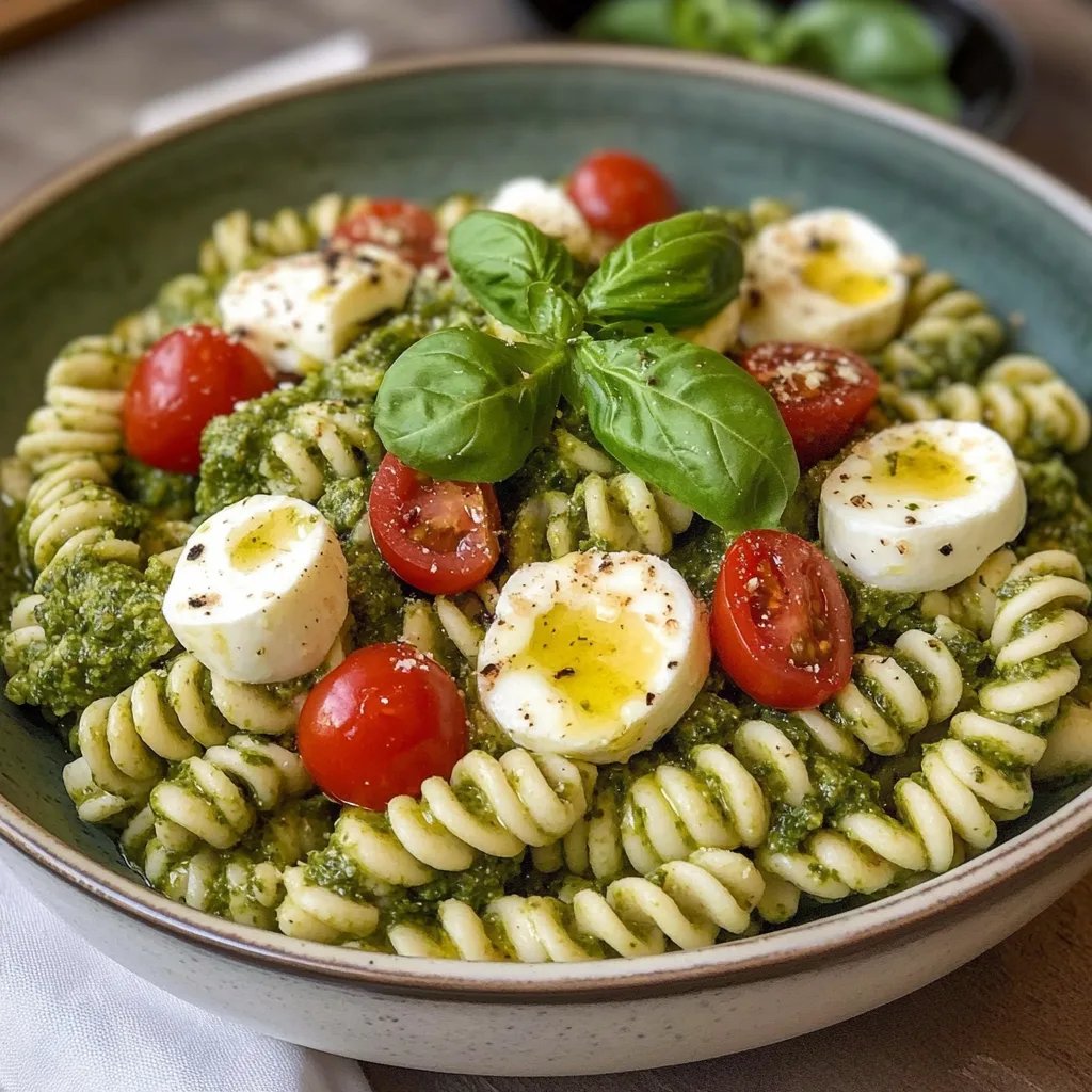 Salade de pâtes pesto-mozzarella rapide et saine : Une Recette Incroyable Ultime