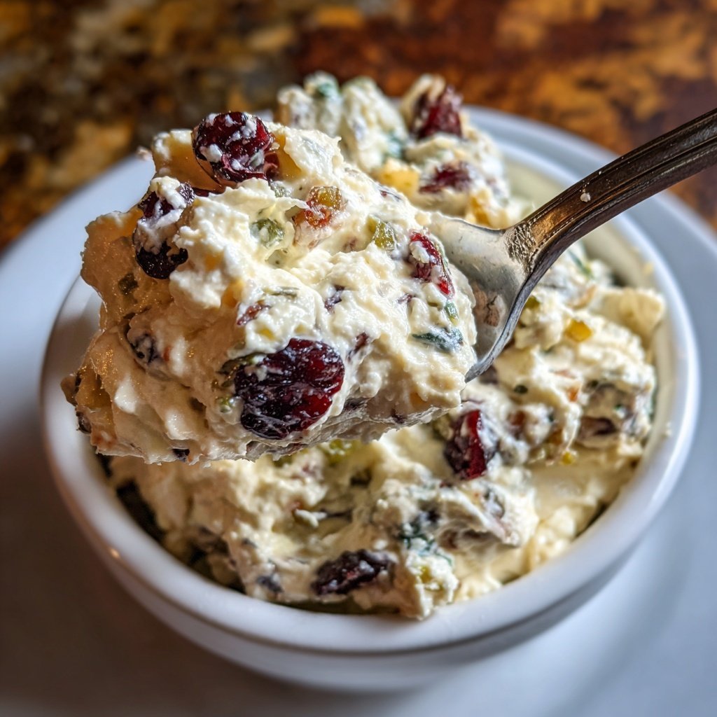 Dip jalapeño canneberge fromage crème