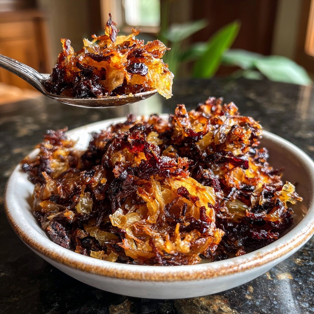 Trempette oignons caramélisés