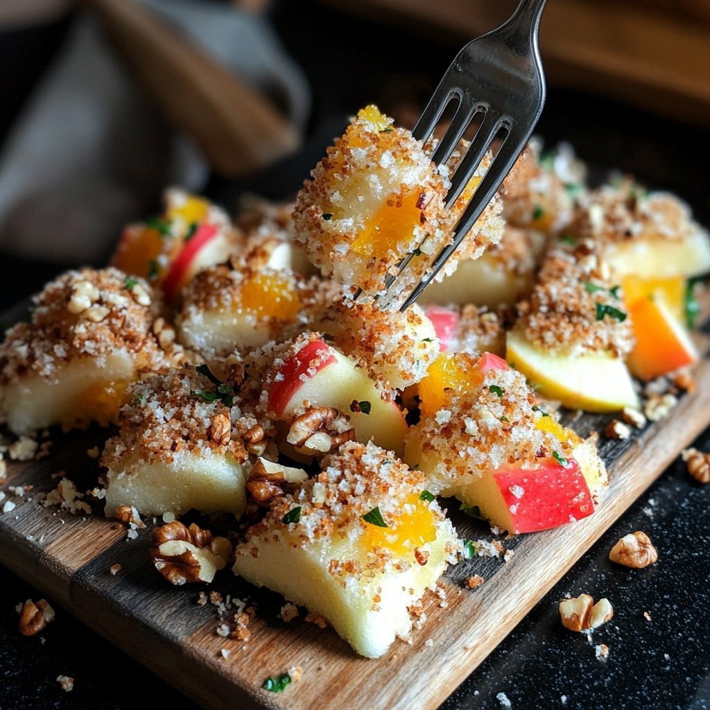 Salade croquante pomme noix agrumes