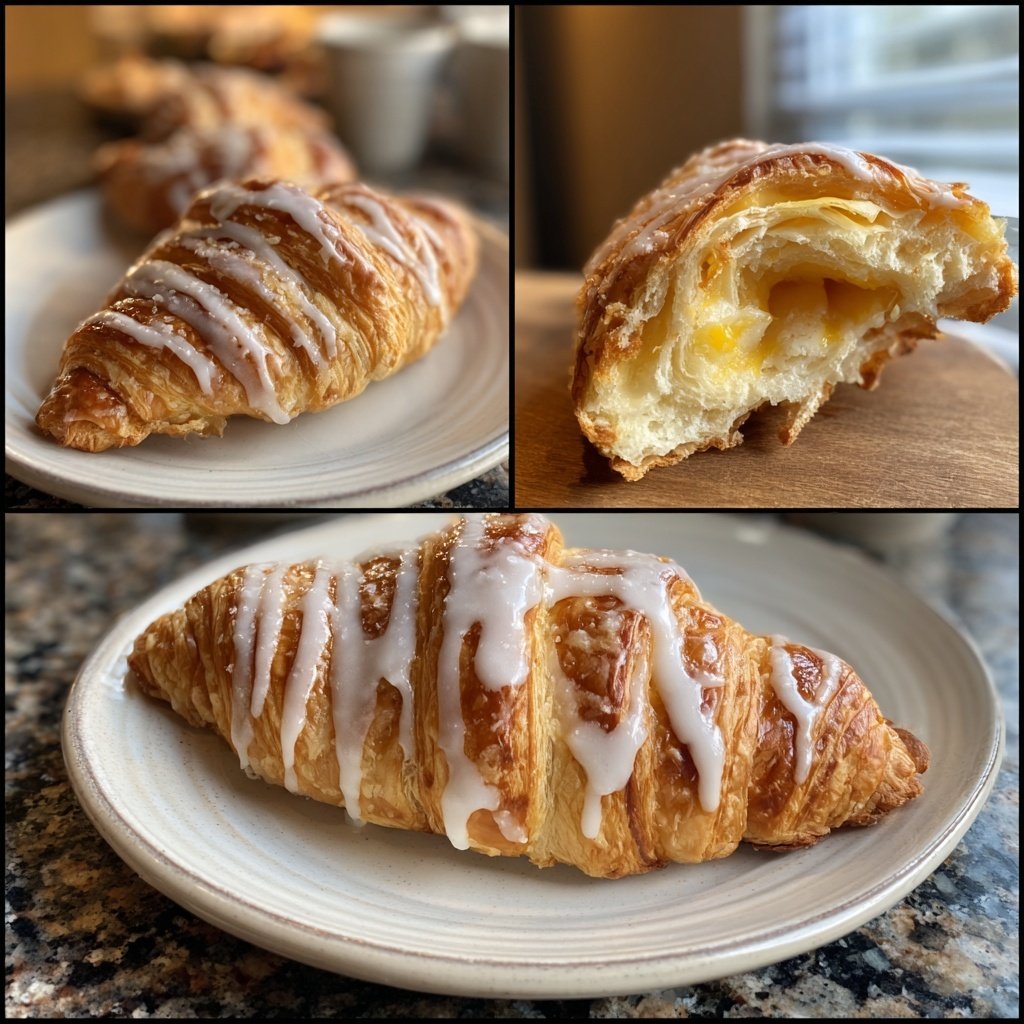 Croissants crème vanille citron
