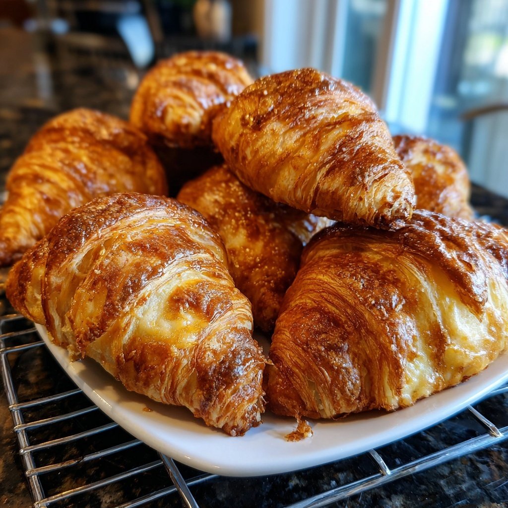 Croissants au beurre citron ail