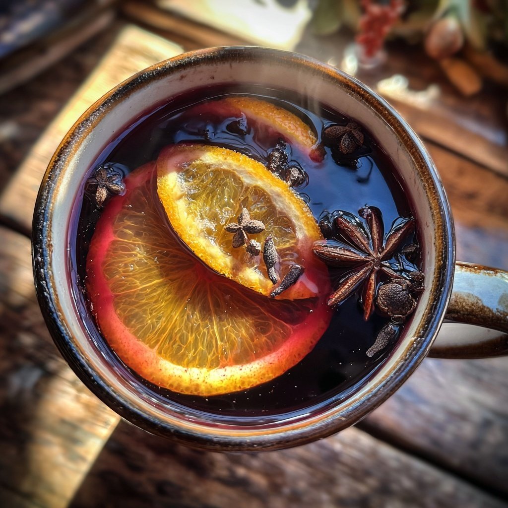 Vin chaud épicé agrumes clous girofle