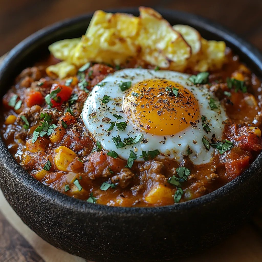 Chili du Petit-Déjeuner avec Œufs : Une Recette Incroyable Ultime