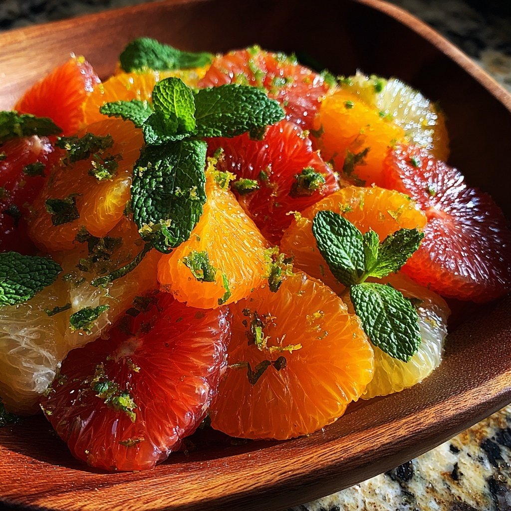 Salade agrumes citron orange pamplemousse