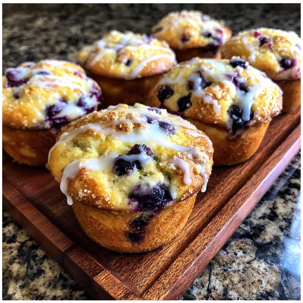 Muffins citron myrtilles acidulés