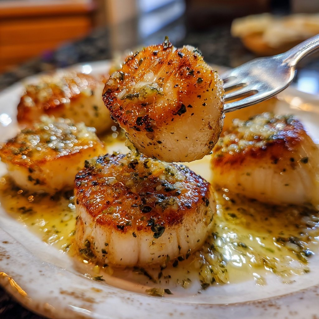 Noix de saint-jacques beurre citron ail