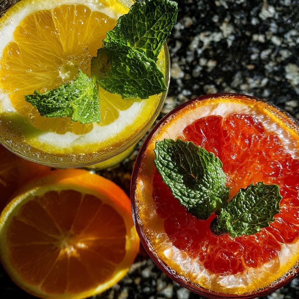 Coupes d’agrumes et grenade