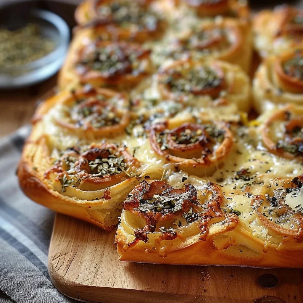 Escargots en pâte feuilletée Flammkuchen