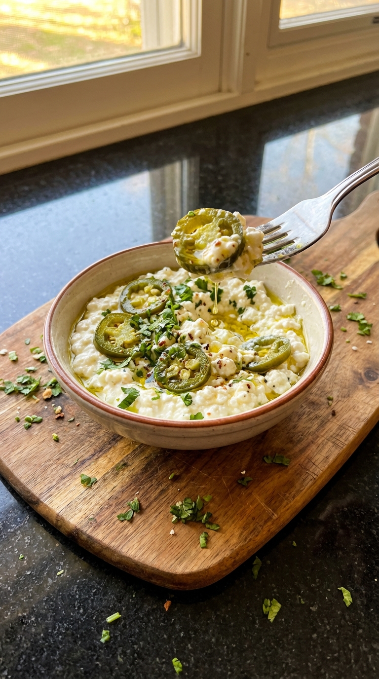 Cottage cheese au jalapeño